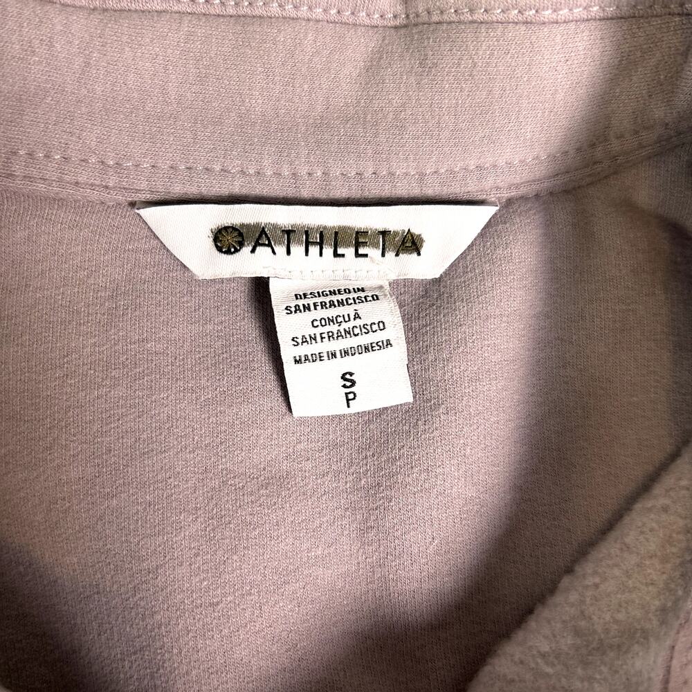 NWT Athleta Retroplush Shirt Jacket Lavender Women's Small Cozy Elevated Basic - Picture 3 of 9